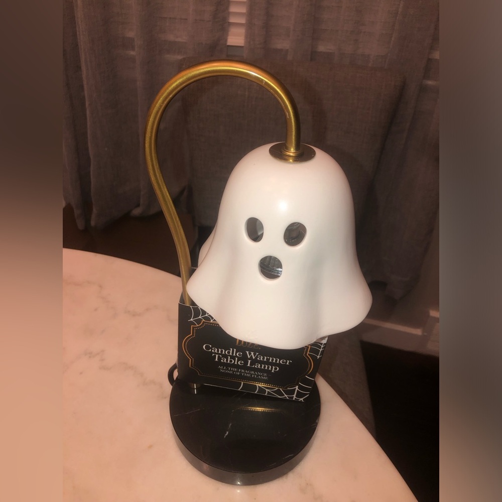 👻 White Ghost Candle Warmer Table Lamp